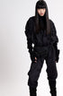 Silk Hooded Flight Suit black